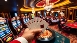 Experience the excitement of a crypto casino France with luxurious high-stakes action and Bitcoin branding.