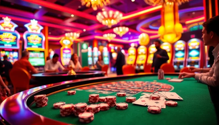 Players enjoying a thrilling game at rik vip casino tables, showcasing excitement and high stakes action.